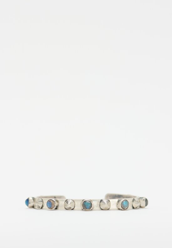 Miranda Hicks Sterling Spike & Stone Cuff	