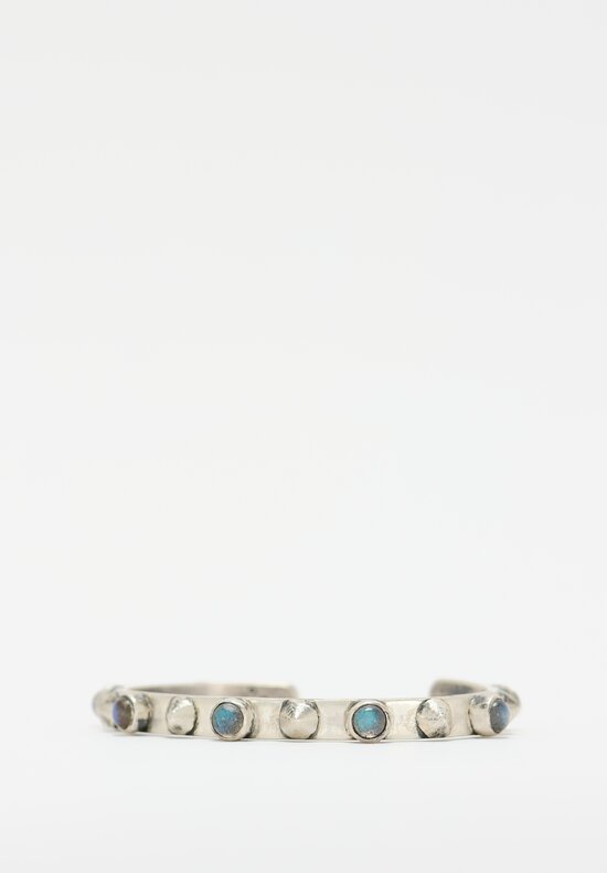 Miranda Hicks Sterling Spike & Stone Cuff	