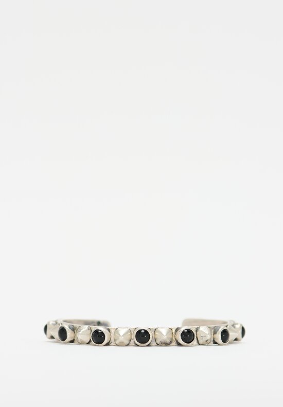 Miranda Hicks Sterling Spike & Stone Cuff	