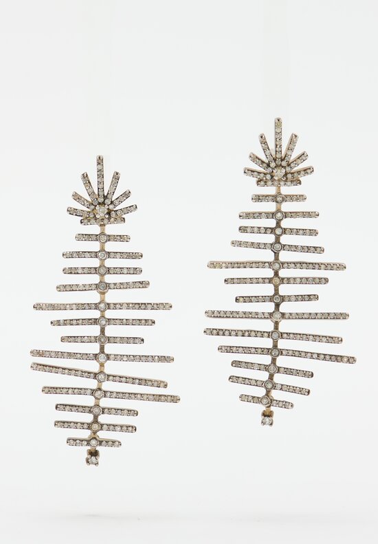 Irit Design Sterling Silver, Diamond Winter Trees Earrings	