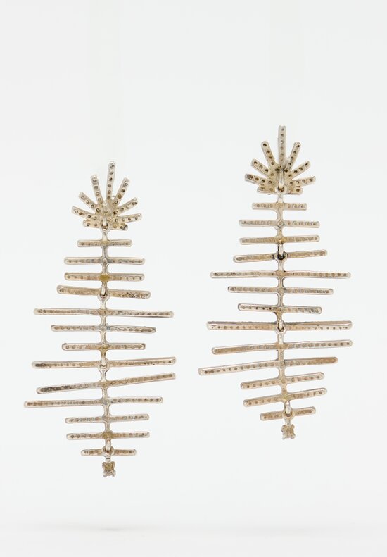 Irit Design Sterling Silver, Diamond Winter Trees Earrings	