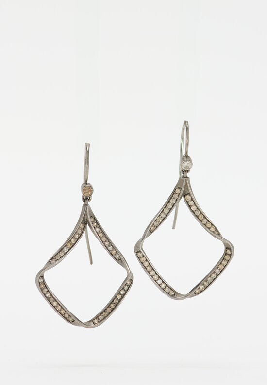 Irit Design Sterling Silver, Diamond Loopy Hoop Earrings	