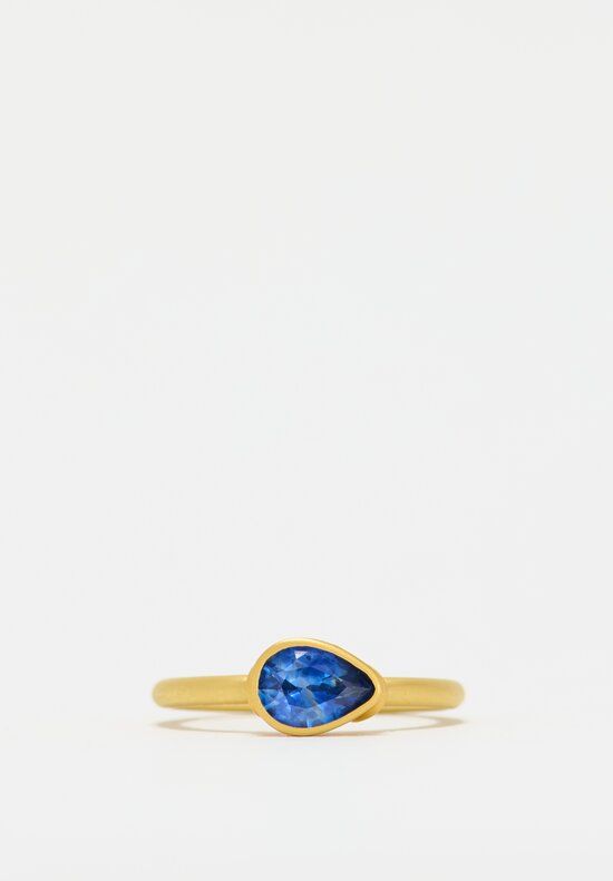 Denise Betesh 22k, Tear Drop Sapphire Ring	