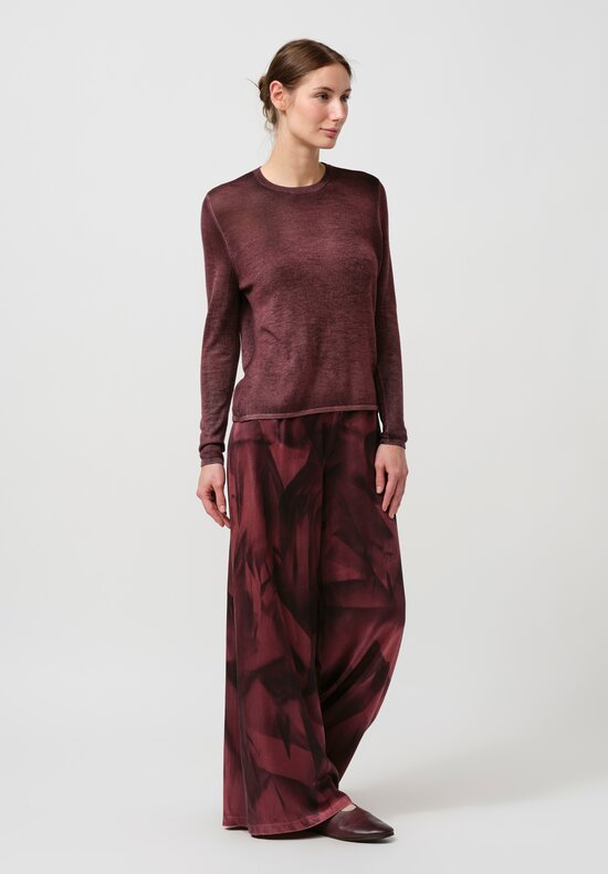 Avant Toi Silk Sfumature Palazzo Pants in Nero Agata Purple	