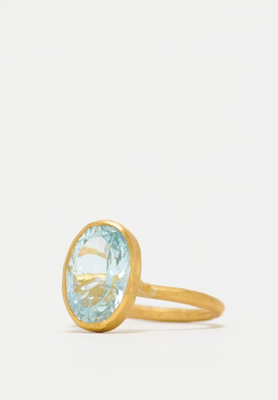 Margery Hirschey 22k, Aquamarine Ring	