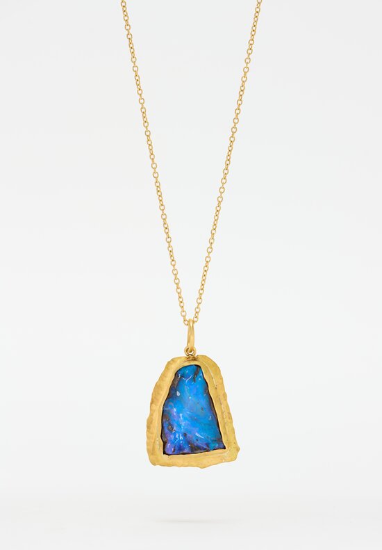 Margery Hirschey 22k, Boulder Opal Pendant	