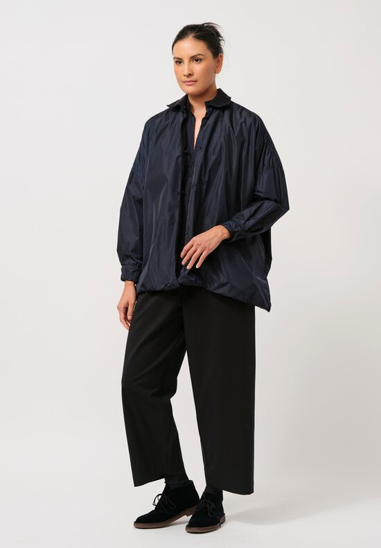 Daniela Gregis Cashmere-Lined Larghissima Jacket in Nero Navy Blue	