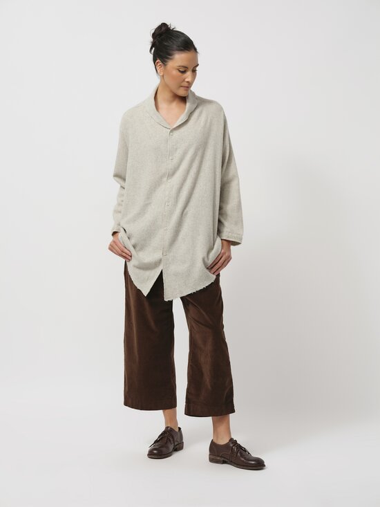 Kaval Cashmere Etamine Shirt in Light Grey	