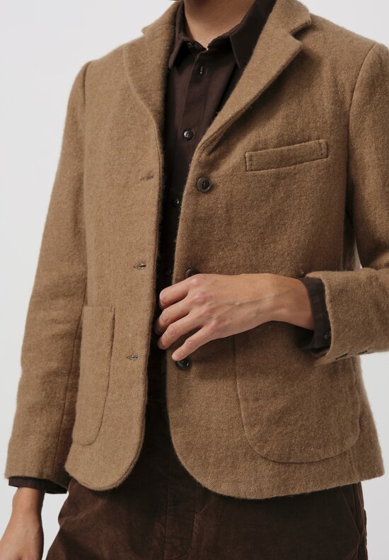 Kaval Cashmere Kenporon Jacket in Camel Brown	