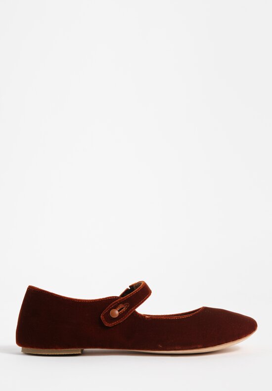 Daniela Gregis Suede Papavero Ballerina Flats in Brown	