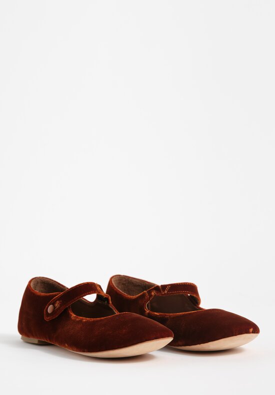 Daniela Gregis Suede Papavero Ballerina Flats in Brown	