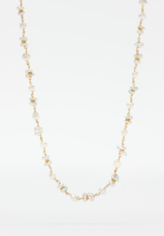 Greig Porter 18K Hand-Wrought Gold & Seed Pearl Necklace	