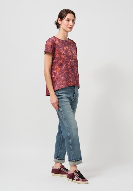 Avant Toi Cotton Over-Dyed Mimetico Tee in Agata Purple