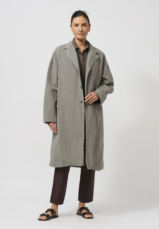 Bergfabel Cotton & Linen Moon Coat in Sage Grey