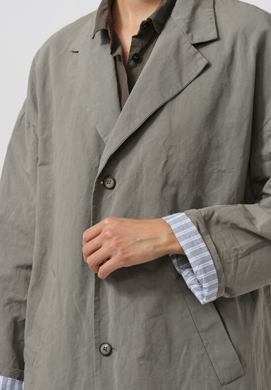 Bergfabel Cotton & Linen Moon Coat in Grey