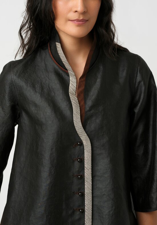 Sophie Hong Mud Silk Glass Bead Button-Down Shirt