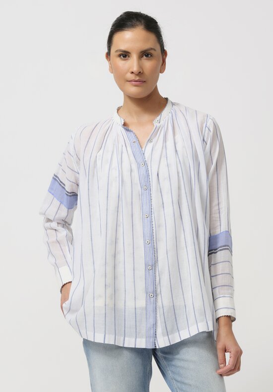 Péro Cotton Button-Down Shirt with Layering Camisole