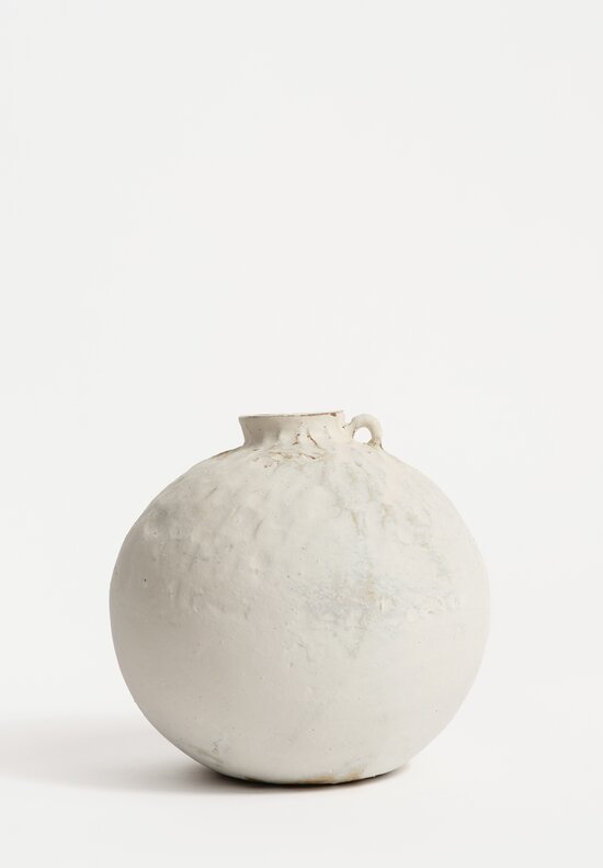 Nobue Ibaraki XXXL Round Vase Poignée in Chalk White	