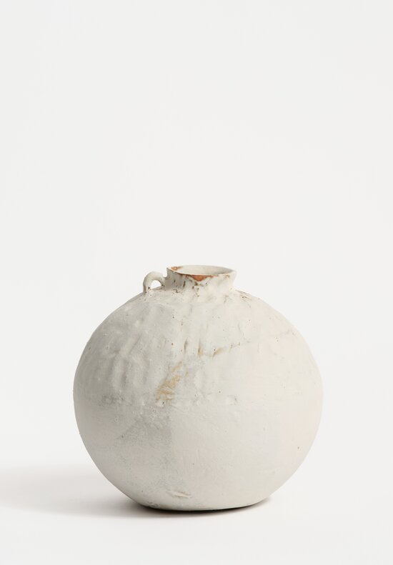 Nobue Ibaraki XXXL Round Vase Poignée in Chalk White	