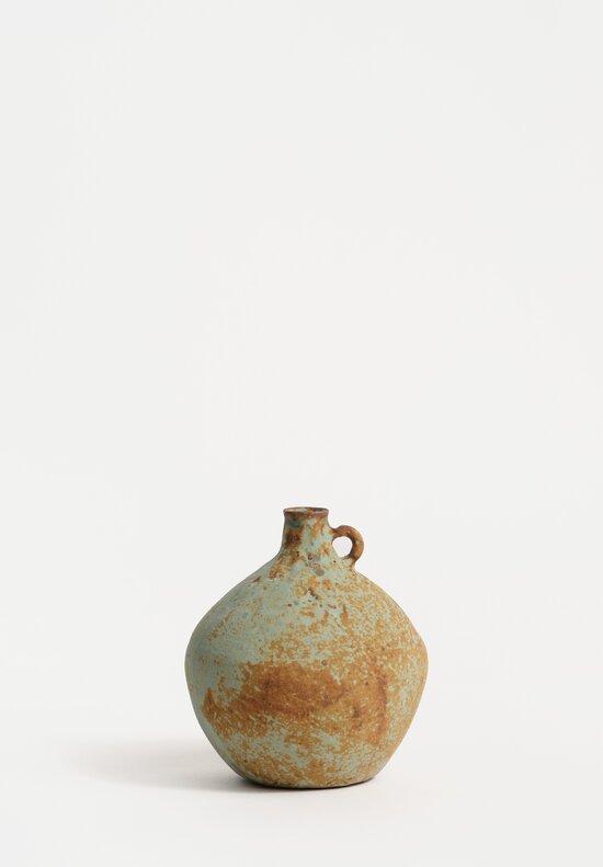 Nobue Ibaraki Medium Poignée Vase in Verdegris Brown	