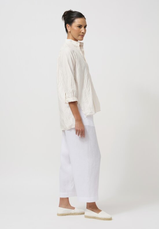 Daniela Gregis Linen Pigiama Fondo Stretto Pants in Ghiaccio Pink