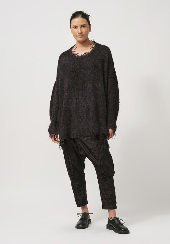 Rundholz Silk Pullover Tunic in Black