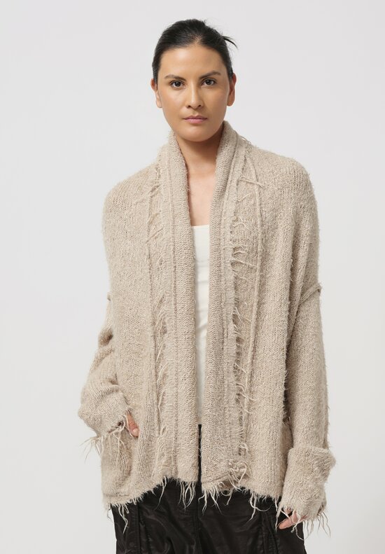 Rundholz Silk Cardigan in Dust