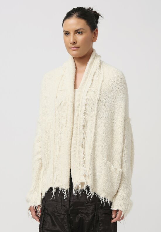 Rundholz Silk Cardigan in Galaxy Cream