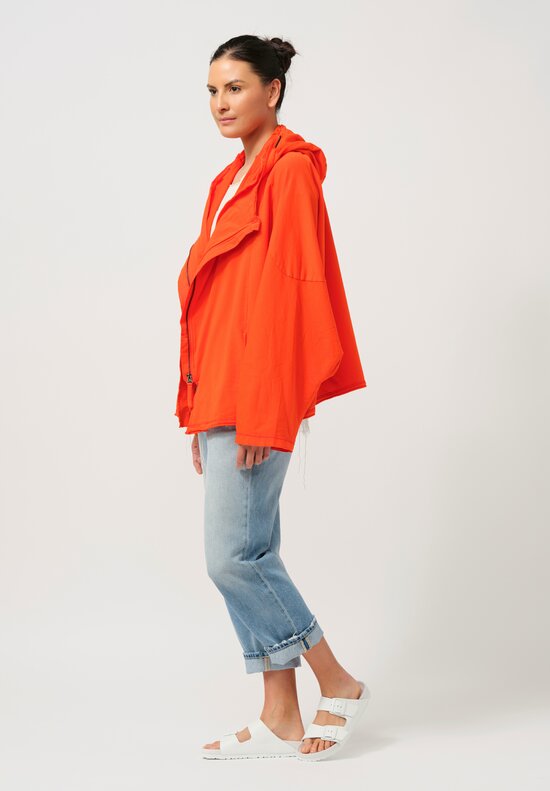 Rundholz DIP Hooded Cotton Jacket in Mandarin Orange