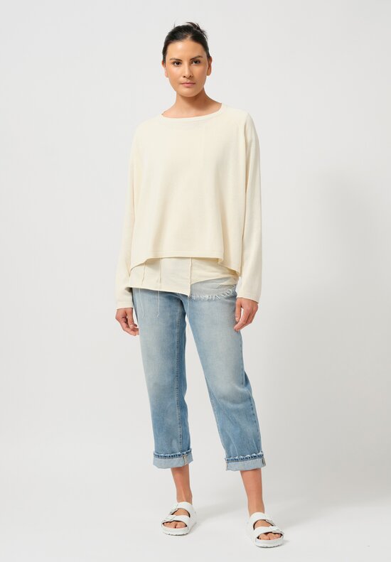 Rundholz DIP Cotton Pullover in Greige Cream