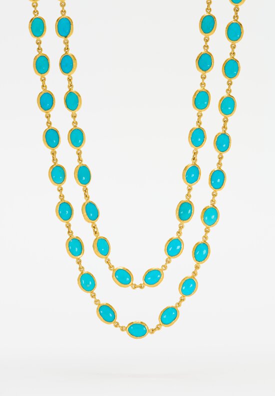 Ara Collection 24K Arizona Turquoise Opera Necklace