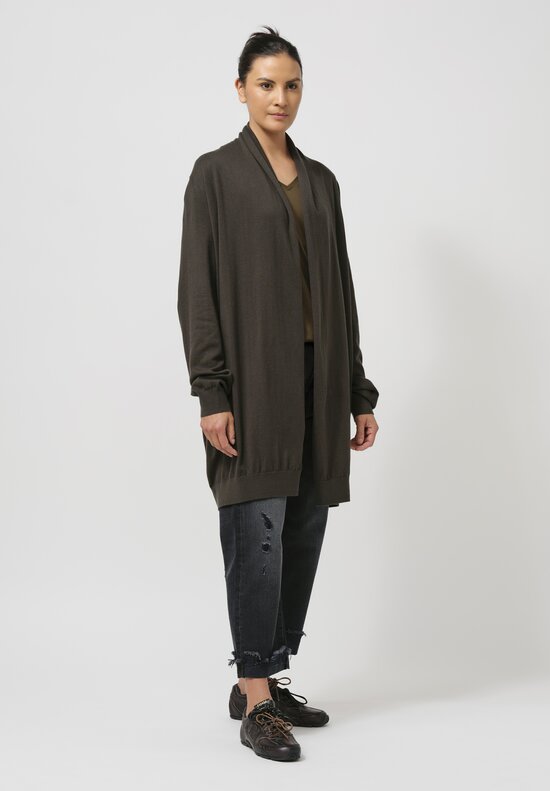 Frenckenberger Cotton & Cashmere Straight Cardigan