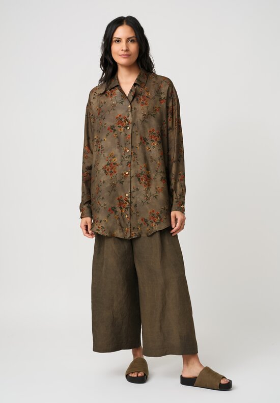 Uma Wang Tyesha Button-Down in Artichoke Green