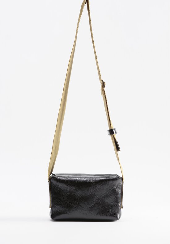 Uma Wang Small Leather Shoulder Bag in Black