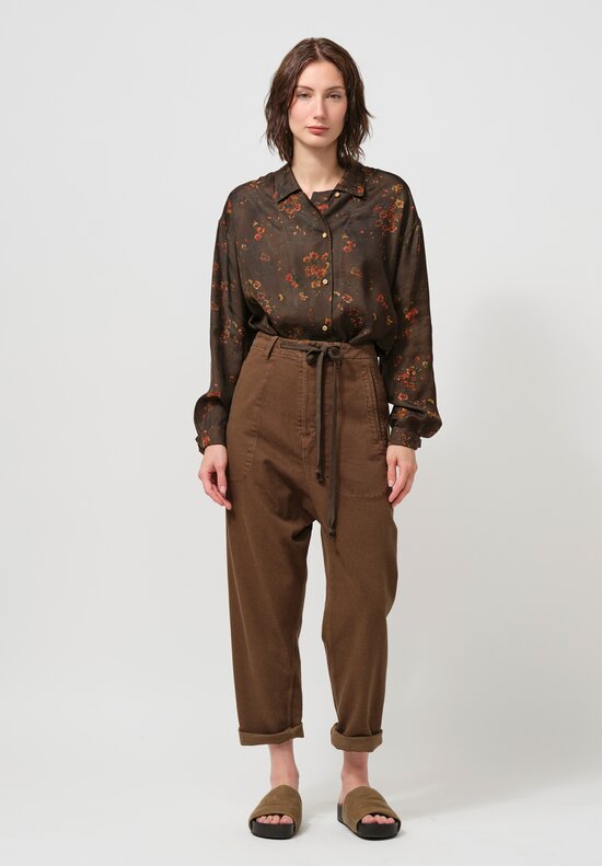 Uma Wang Cotton Downtown Jeans in Cocoa Brown