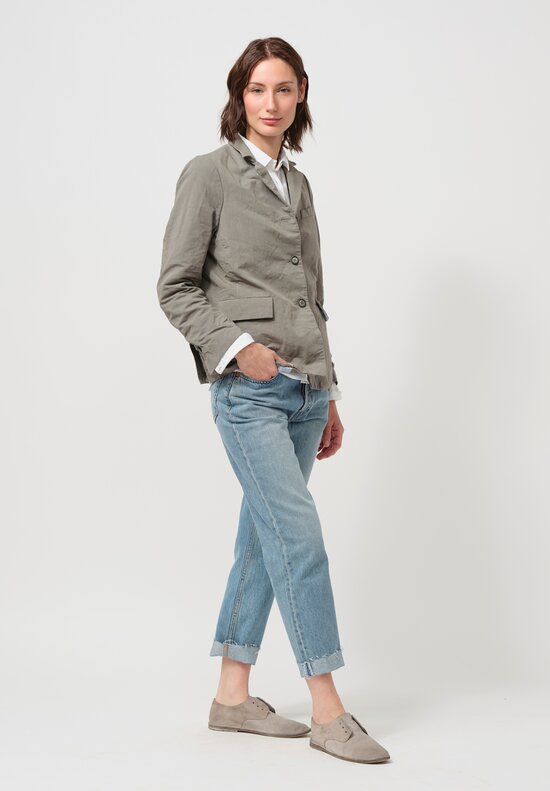 Bergfabel Cotton & Linen Giulia Jacket in Sage Grey