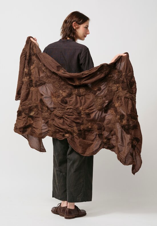 Biek Verstappen Wool Scarf in Mud Brown