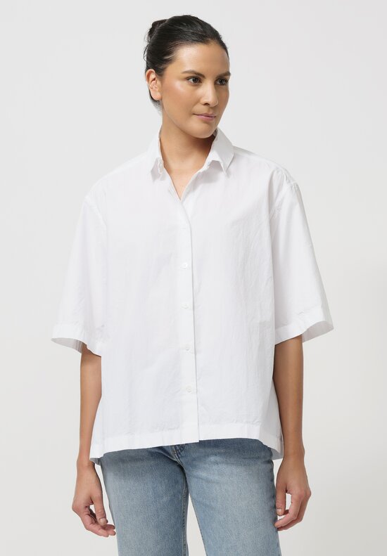 Bergfabel Cotton Poplin Ella Shirt in White