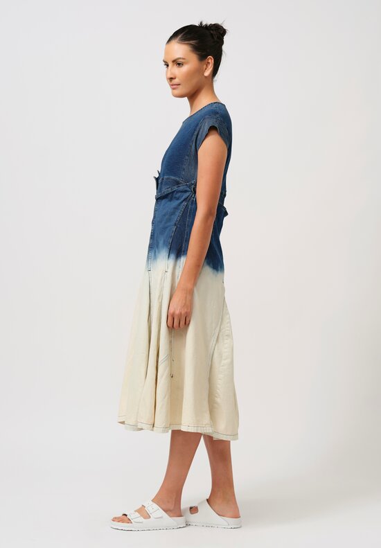 Rundholz DIP Denim Paneled Ombré Dress