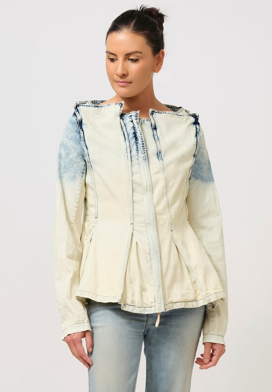 Rundholz DIP Denim Paneled Jacket in Acid Was