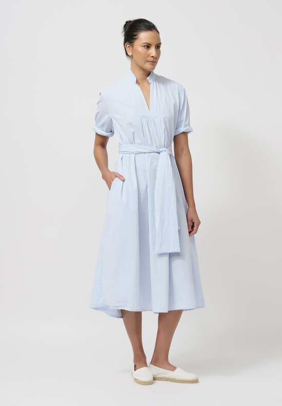 Bergfabel Washed Cotton Poplin Tyrol Dress in Azure Blue