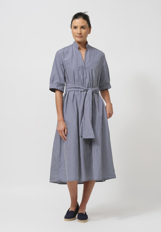 Bergfabel Washed Cotton Poplin Tyrol Dress in Gingham