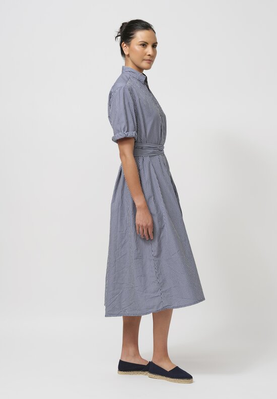 Bergfabel Washed Cotton Poplin Tyrol Dress in Gingham