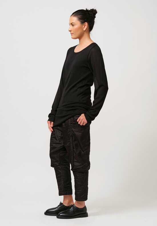 Rundholz Fine Knit Long-Sleeve Shirt in Black Sparkle