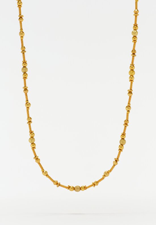 Greig Porter 18K Brushed, Hammered & Polished Gold Necklace