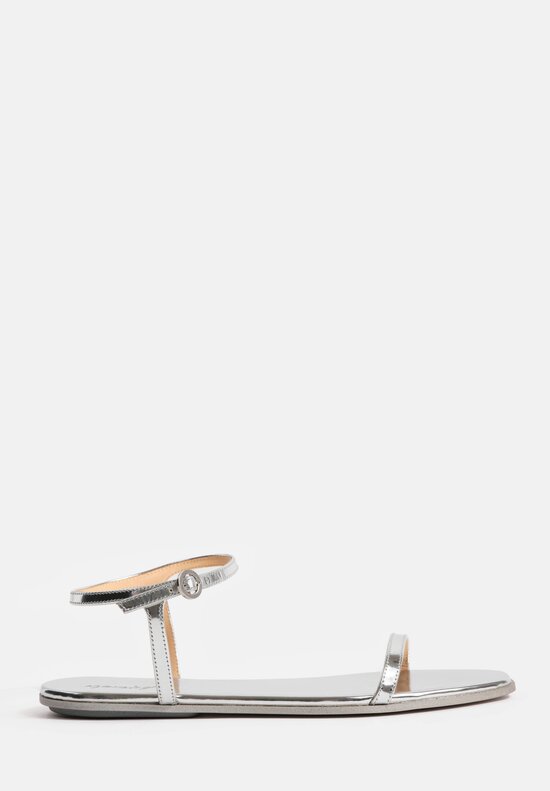 Marsèll Leather Traccia Ankle-Strap Sandals in Silver