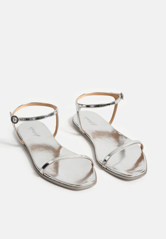 Marsèll Leather Traccia Ankle-Strap Sandals in Silver