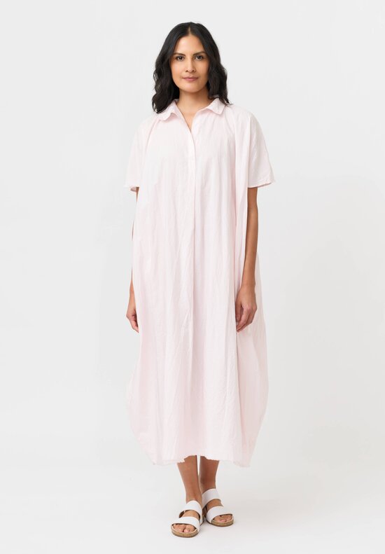 Daniela Gregis Washed Cotton Manichina Dress in Rosa Pink
