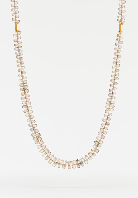 Greig Porter 18K Starburst Cylinders & Multicolored Diamond Droplet Beaded Necklace