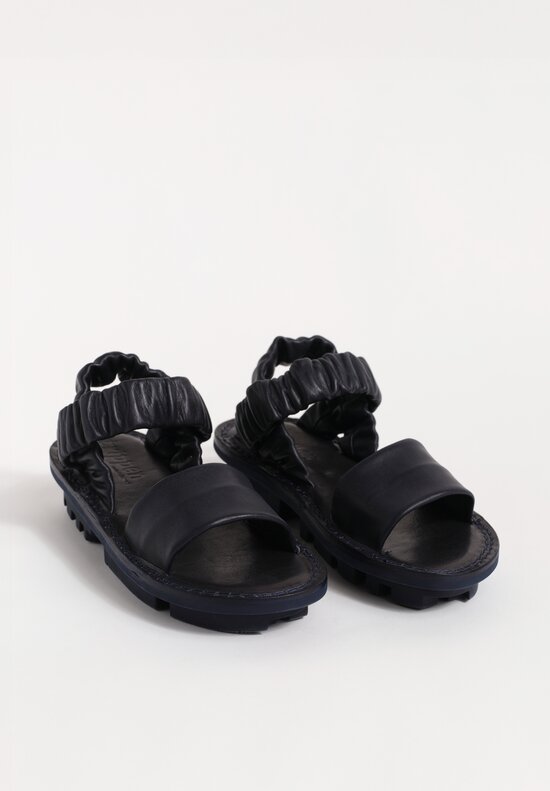 Trippen Leather Synchron Sandal in Navy Blue